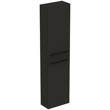 Ideal Standard I-Life S Matt Carbon Grey Wall Hung Compact Tall Boy Unit 400 x 1600mm - Reversible Doors