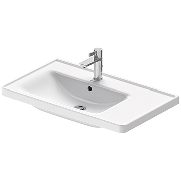 Duravit D-Neo 1 Taphole Bowl On Left Asymmetric Washbasin - Ex Display White