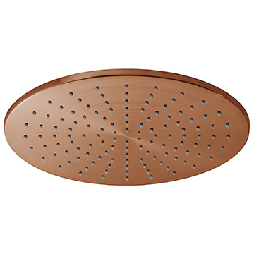 Vado Individual Slimline Fixed Brushed Bronze Shower Head 300 x 300mm - Single Spray Mode