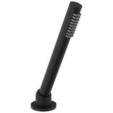 Roper Rhodes Round Matt Black Shower Handset Kit with Hose and Baseplate - Bath Mounted