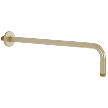 Imex Round Brushed Brass Finish Shower Arm - Wall Mounted - 360mm Projection