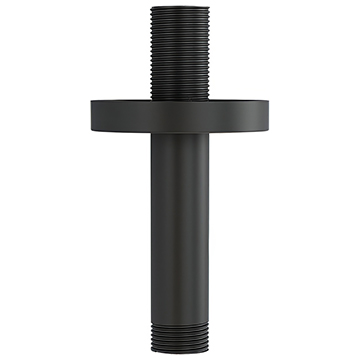 Imex Contemporary Round Matt Black Finish Shower Arm - Ceiling Mounted - 75mm High