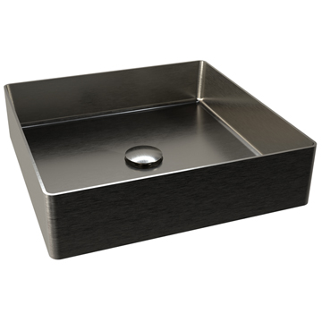 RAK Ingot Stainless Steel Square Countertop Basin Nickel