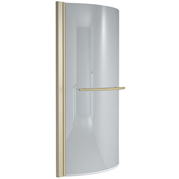 Imex Ronda Curved Brass Shower Bath Screen