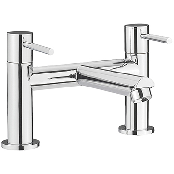 Nuie Series-2 Bridge Bath Mixer Tap - Stick Handles Chrome