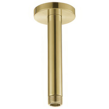 Flova Levo Diamond Brushed Brass Finish Shower Arm - Ceiling Mounted