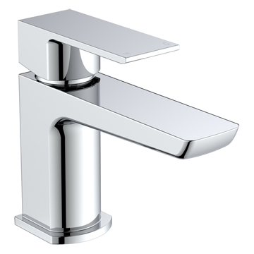 JM Luxe Mini Mono Basin Mixer Tap With Waste Chrome