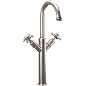 Crosswater Belgravia Traditional Monobloc Tall Basin Mixer Tap - Deck Mounted Brass
