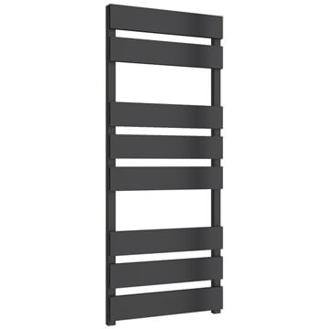 Reina Fermo Flat Panel Anthracite Designer Towel Rail - 480mm Wide - Aluminium