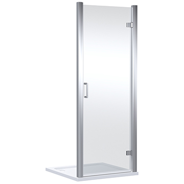 Nuie Lucie Reversible Hinged Shower Door Aluminium Frame - Ex-Display Chrome