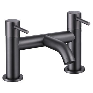 Joseph Miles HiLux Deck Mounted Bath Mixer Tap Dark Grey