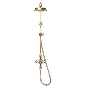 Crosswater Belgravia Thermostatic Shower Kit Brass