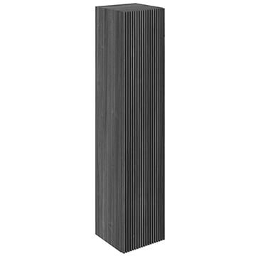 Crosswater Limit Fluted Wall Hung Steel Wood Warm Stone Tower Unit 350 x 1600mm - Reversible Door