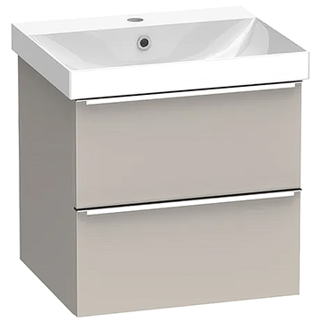 Tavistock Cadence Wall Hung Contemporary Matt Flax Vanity Unit - Two Drawer