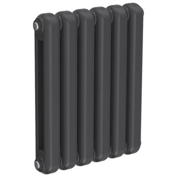 Reina Coneva Horizontal Contemporary Anthracite Column Radiator 550mm High - Double Panel
