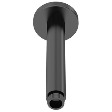 Hudson Reed Contemporary Round Matt Black Shower Arm - Ceiling Mounted