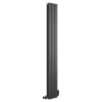Aqua Vibe Contemporary Flat Anthracite Radiator - Steel - Double Panel