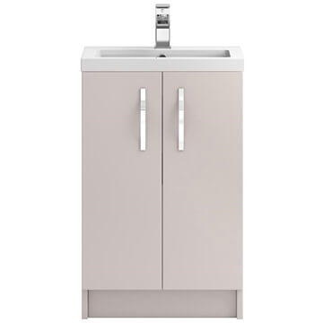 Hudson Reed Apollo 2-Doors Cashmere Floorstanding Vanity Unit - Ex-Display Beige