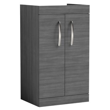 Nuie Athena Floor Standing Vanity Unit with Handle - Ex-Display Light Wood