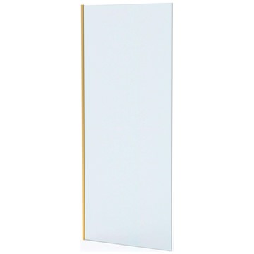 Roman Haven Select Frameless Walk In Wetroom Shower Panel - Brushed Brass - Reversible