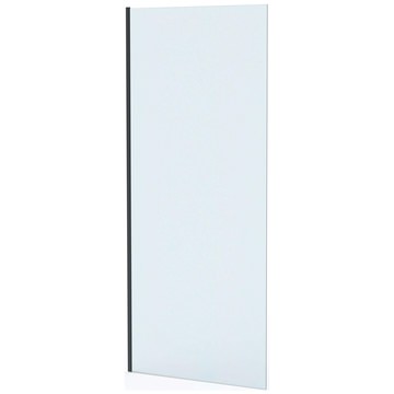 Roman Haven Select Frameless Walk In Wetroom Shower Screen - Matt Black - Reversible