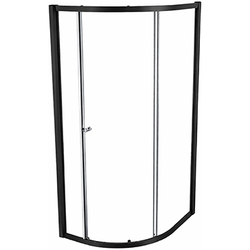 Roman Haven6 Matt Black Sliding Quadrant Shower Enclosure - 1 Door - 900 x 900mm