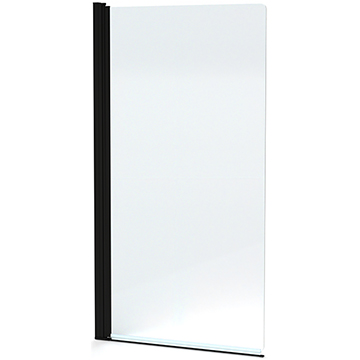 Roman Haven6 Frameless Matt Black Pivot Bath Screen - 815 x 1500mm