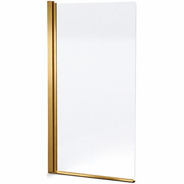 Roman Haven6 Frameless Brushed Brass Pivot Bath Screen - 815 x 1500mm