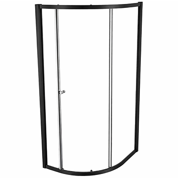 Roman Haven6 Sliding Offset Quadrant Shower Enclosure - 1 Door - Matt Black