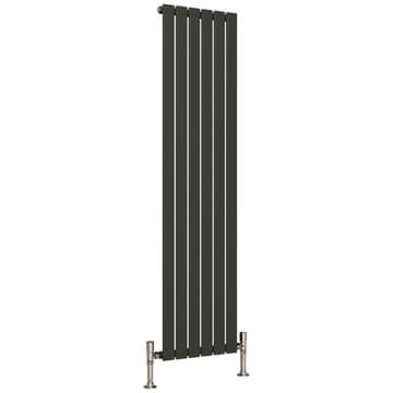 Joseph Miles Langford Vertical Flat Panel Anthracite Radiator - Mild Steel - 1600mm High