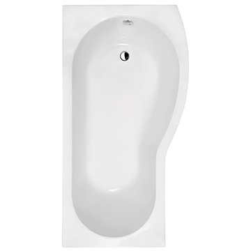 QS Basics B-Shaped Right Hand Curved Shower Bath