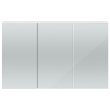 Hudson Reed Quartet Wall Hung Gloss White Mirror Cabinet 1350 x 715mm - Three Door