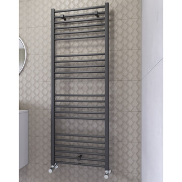 Joseph Miles Trey Anthracite Straight Towel Rail 600mm Wide - Steel