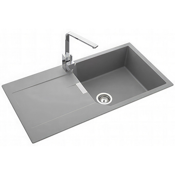 Rangemaster Mayon Dove Grey Igneous Granite Inset Kitchen Sink 1000 x 510mm - One Bowl