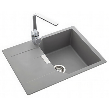 Rangemaster Mayon Compact Igneous Granite Dove Grey Inset Kitchen Sink 690 x 510mm - One Bowl
