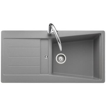 Rangemaster Mica Igneous Granite Dove Grey Inset Kitchen Sink 1000 x 500mm - One Bowl