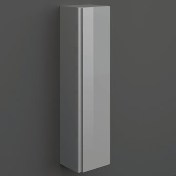 RAK Joy Wall Hung Urban Grey Tall Storage Unit 300 x 1200mm - Single Door