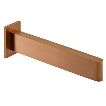 Vado Individual Edit Wall Mounted Brushed Bronze Slim Bath Spout