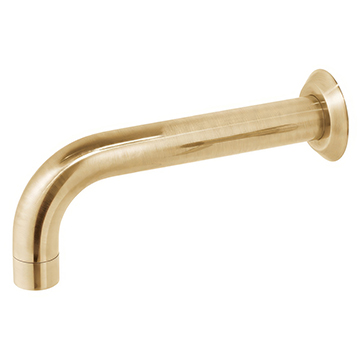 Vado Individual Origins Wall Mounted Brushed Gold Bath Spout