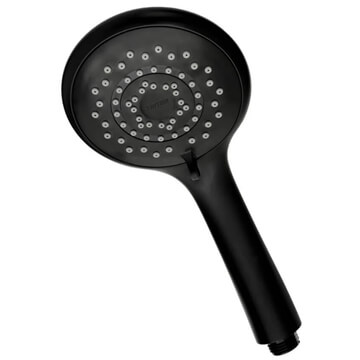 Triton 8000 Series Round Matt Black Shower Handset - Easy Clean Nozzles - Five Spray Modes