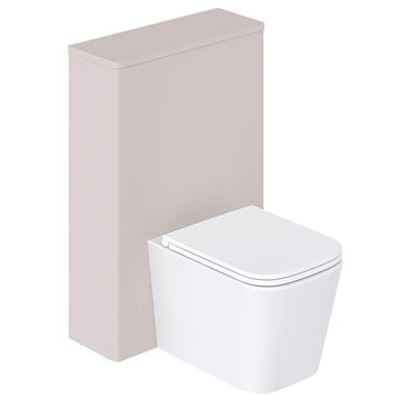 Vado Cameo Contemporary Pink Clay Back-To-Wall WC Unit - 599 x 860mm