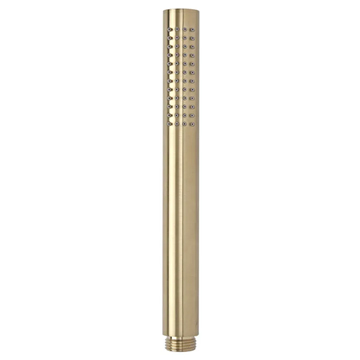 Roper Rhodes Round Brushed Brass Microphone Hand Held Shower - Single Spray Mode