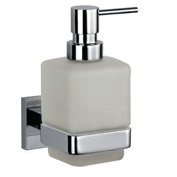 Jaquar Kubix Prime Wall Mounted Soap Dispenser with Glass Bottle