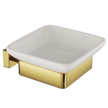 Jaquar Artize Quadra Wall Mounted Square Bright Gold Soap Dish