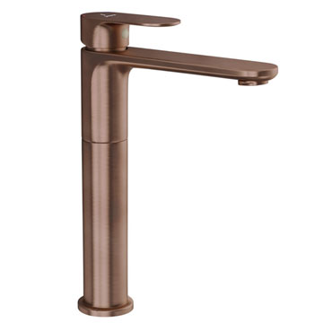 Jaquar Opal Prime Antique Copper High Neck Basin Mixer Tap - 265mm High - Lever Handle