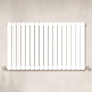 Hudson Reed Sloane Horizontal Flat Double Panel Radiator - Steel - 600mm High - Image