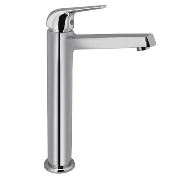 Jaquar Continental Prime Deck Mounted High Neck Chrome Basin Mixer Tap - 270mm High - Image