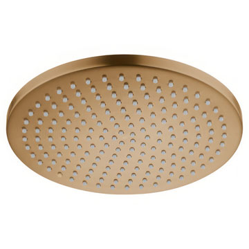 Flova Design Brass Round Brushed Bronze Air Mixed Rainshower Head 250mm