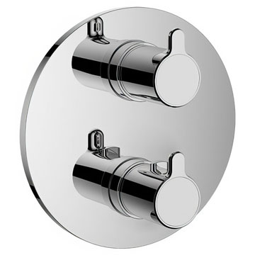 Flova Moonlight Concealed SmartBox Round Shower Valve - Short Lever Handle