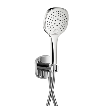 Flova Fusion Shower Set with Integral Wall Outlet and Smooth Hose - Diamond Chrome
